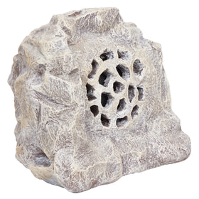 Alpine rock speaker solar compact design fits unobtrusively on decks and gardens