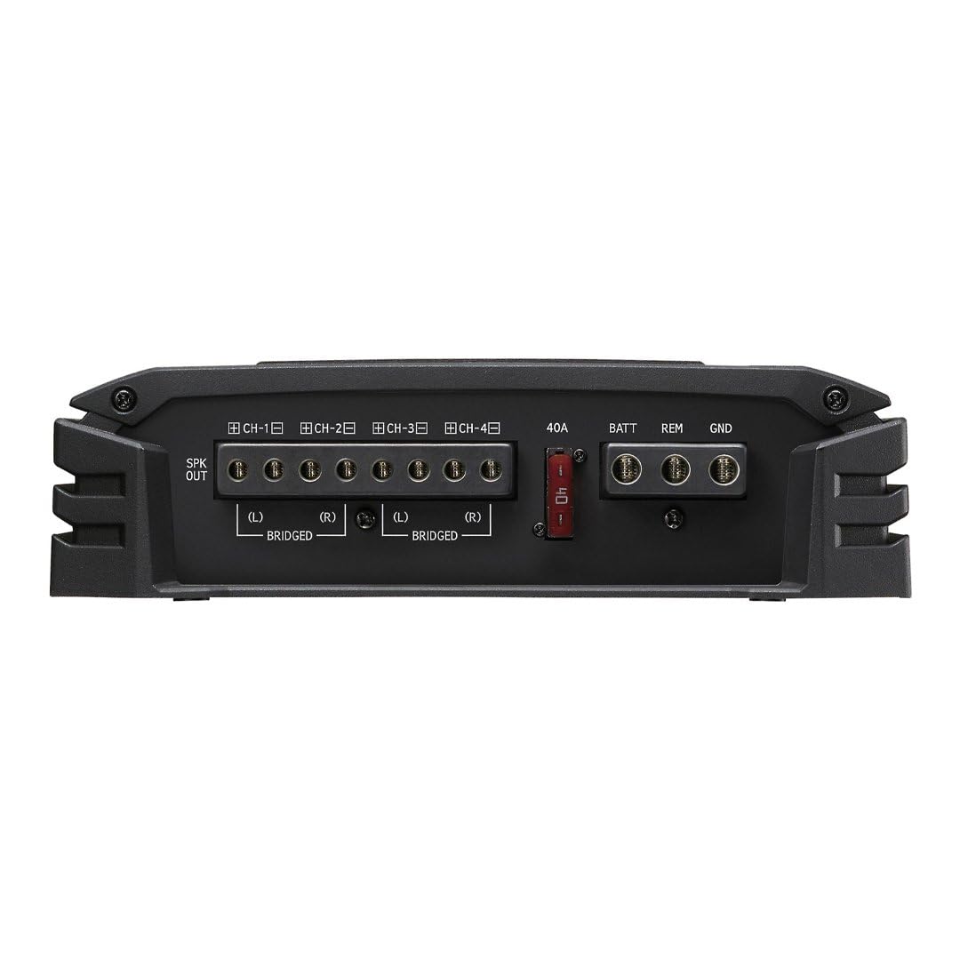 Alpine S-A32F installed in dash for clean, space‑saving power.