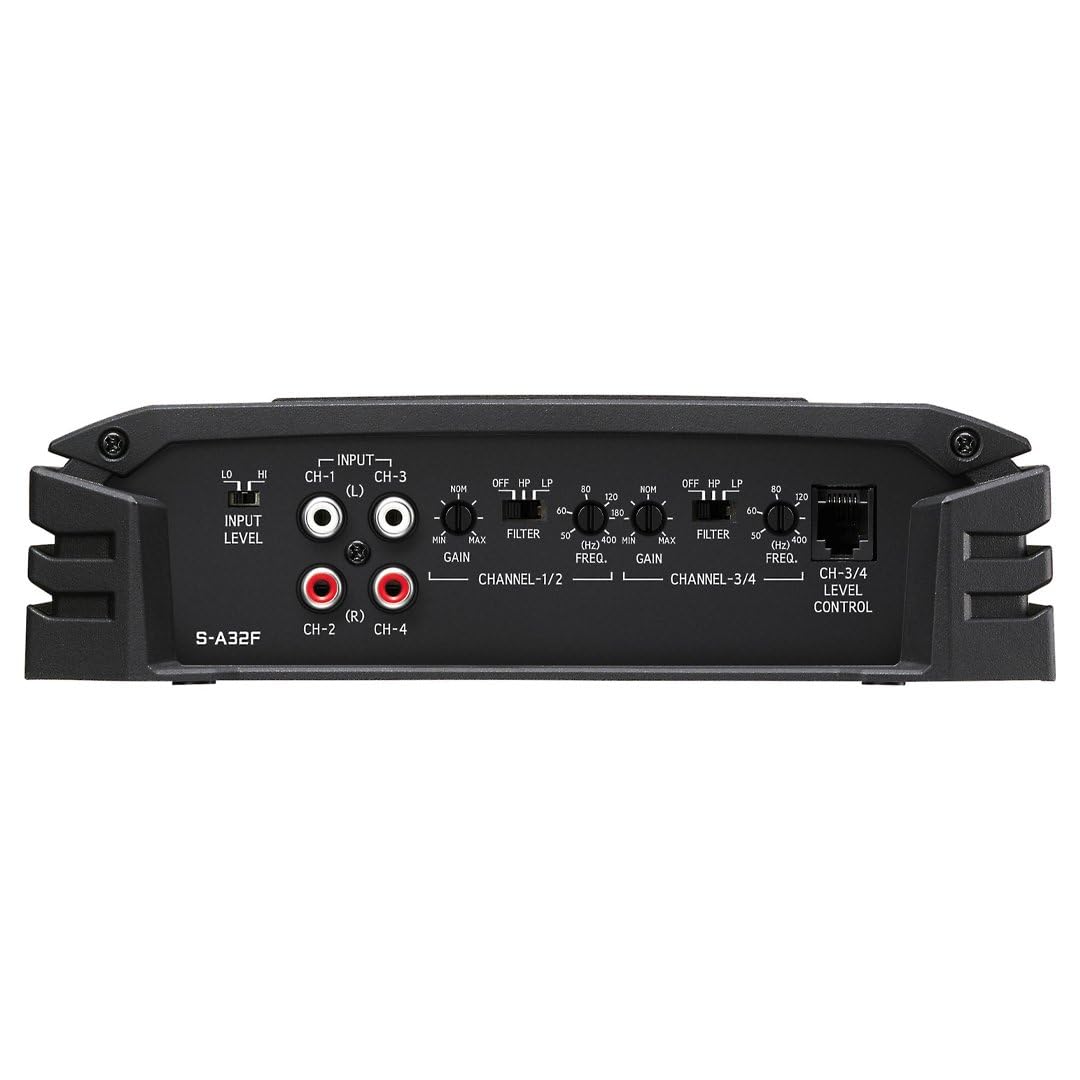 Alpine S-A32F rear ports illustrating multi‑speaker wiring options.