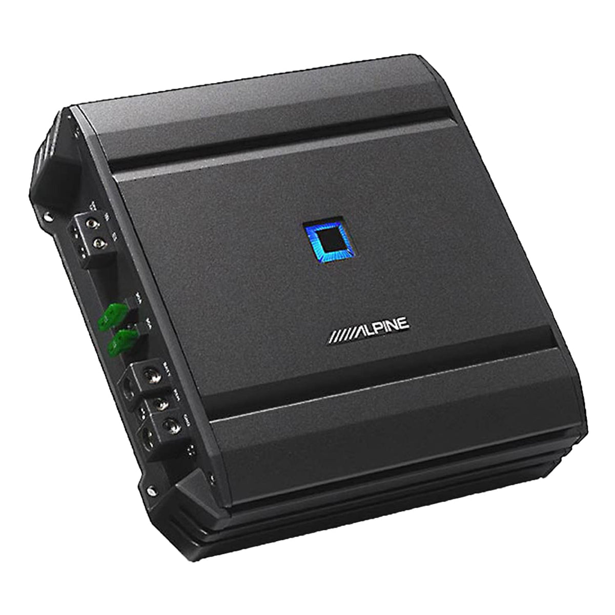 Rear panel of Alpine S-A60M with preamp and speaker-level inputs for flexible vehicle installs