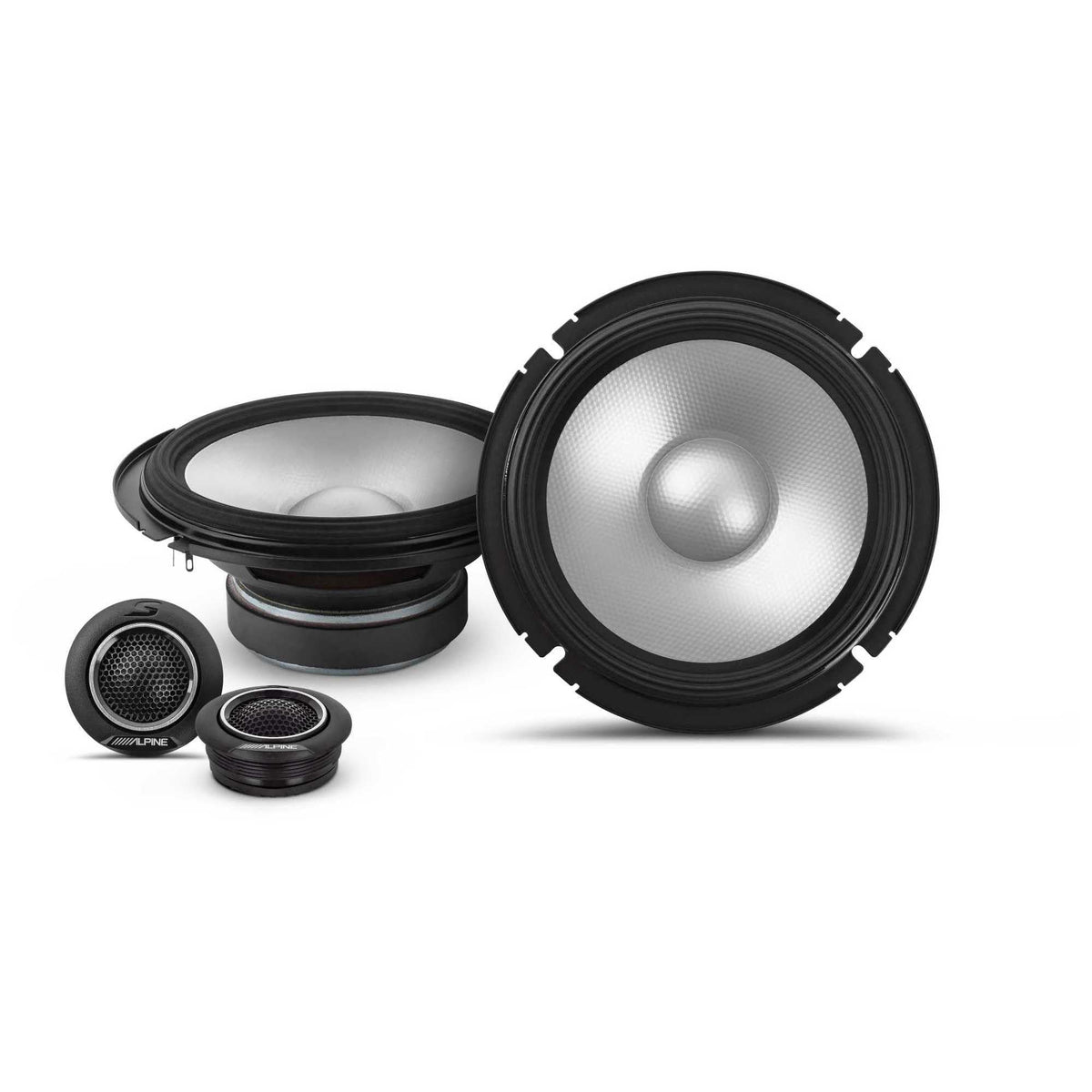 Alpine S2-S65C woofer 6.5-inch delivers precise midbass for clear on-road music.