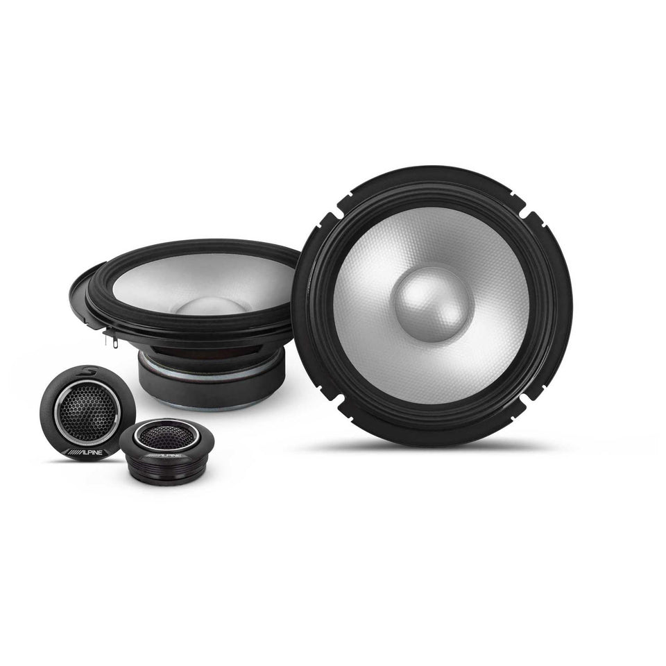 Alpine S2-S65C woofer 6.5-inch delivers precise midbass for clear on-road music.