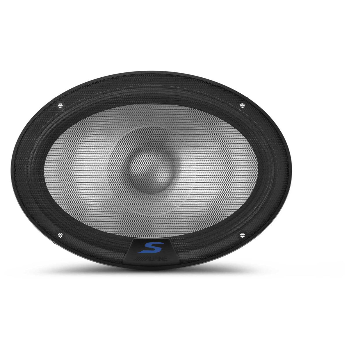 Alpine S2-S69C grille with KTE-S69G styling protects speakers.