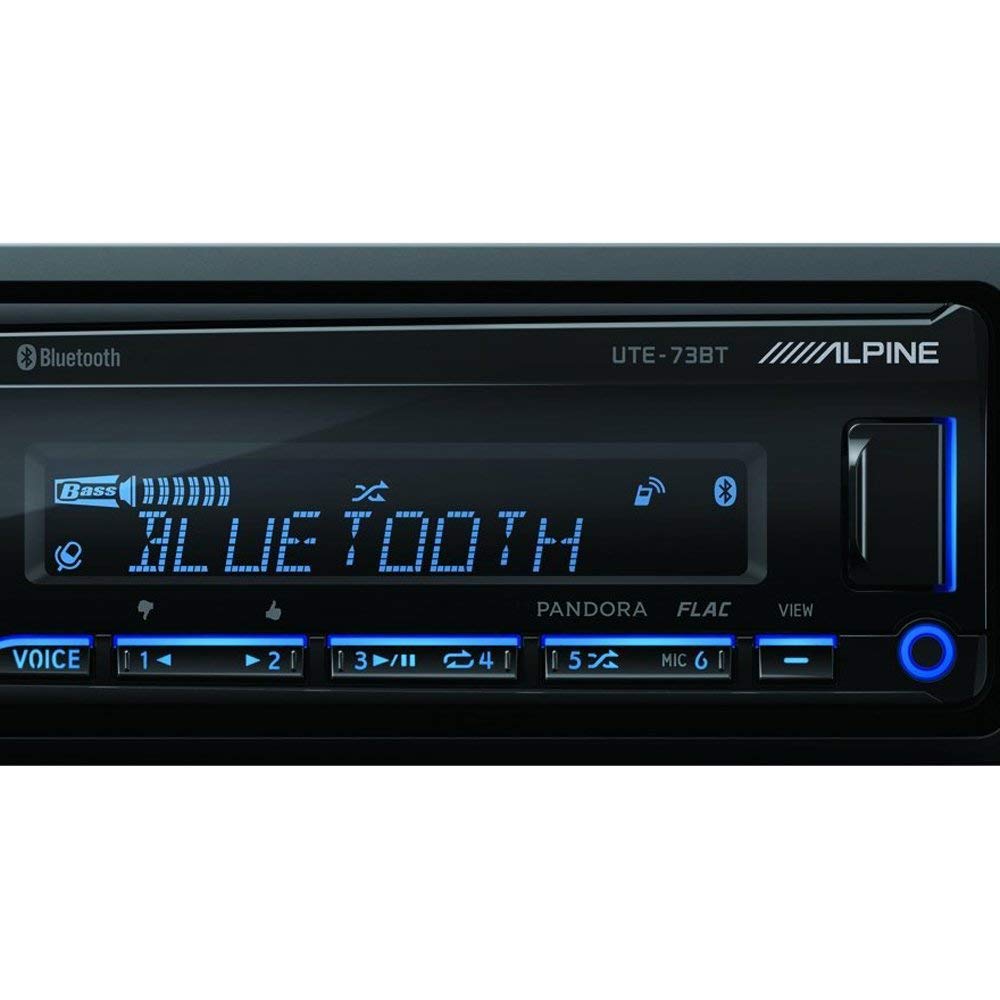 Alpine UTE-73BT Android AOA 2.0 and iPhone compatibility supports diverse devices.