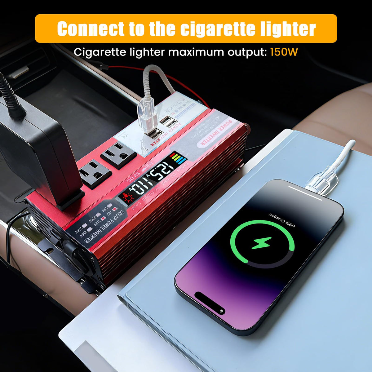 ALSO GO installed in car trunk powering devices, reliable on-road power