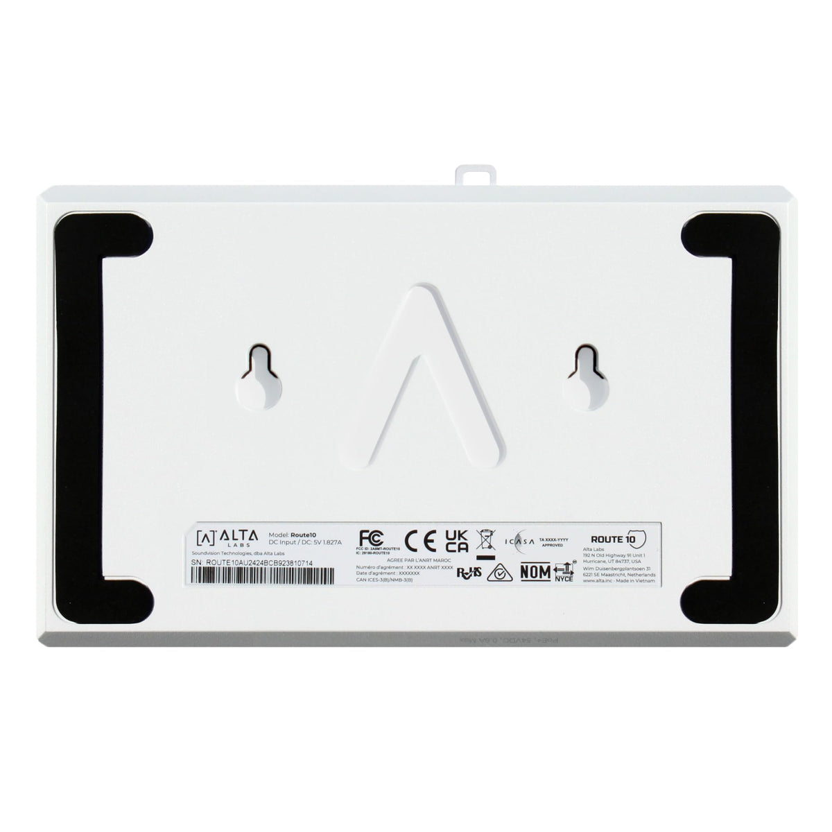 Alta Labs Route10 PoE+ output powers compatible devices via Ethernet.