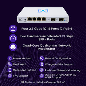 Alta Labs Route10 SFP+ ports enable fast uplinks for scalable networks.