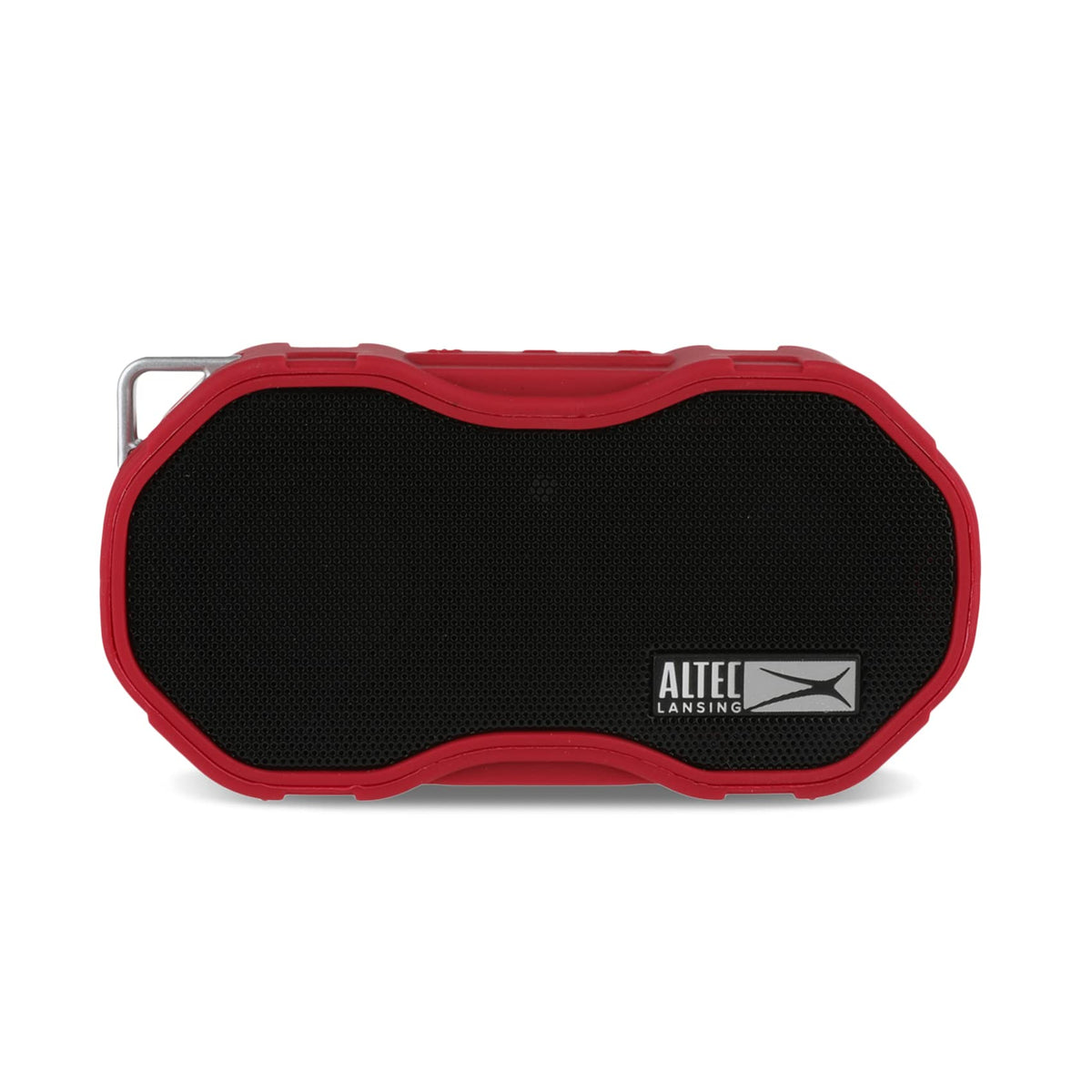 Altec Lansing Baby Boom red front view showing bold outdoor-ready design