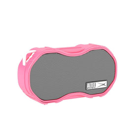 Altec Lansing Baby Boom red poolside setup for outdoor listening