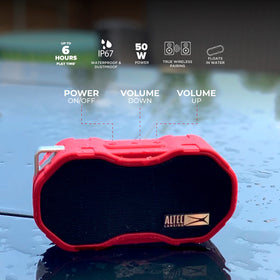 Altec Lansing Baby Boom red side view highlighting compact build