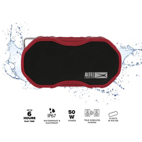 Altec Lansing Baby Boom red USB charging capability for long trips