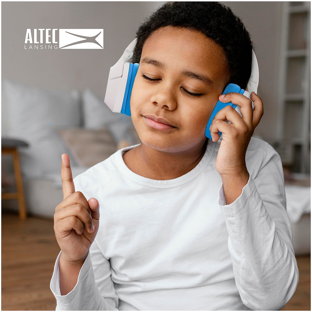 Altec Lansing ear cup closeup highlighting plush padding for comfortable wear