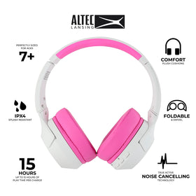 Altec Lansing folded compact profile highlighting portability for backpacks