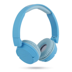 Altec Lansing front view of blue kids headphones showing design and comfort benefits
