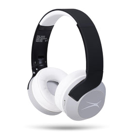 Altec Lansing front view folded headphones showing compact travel benefit