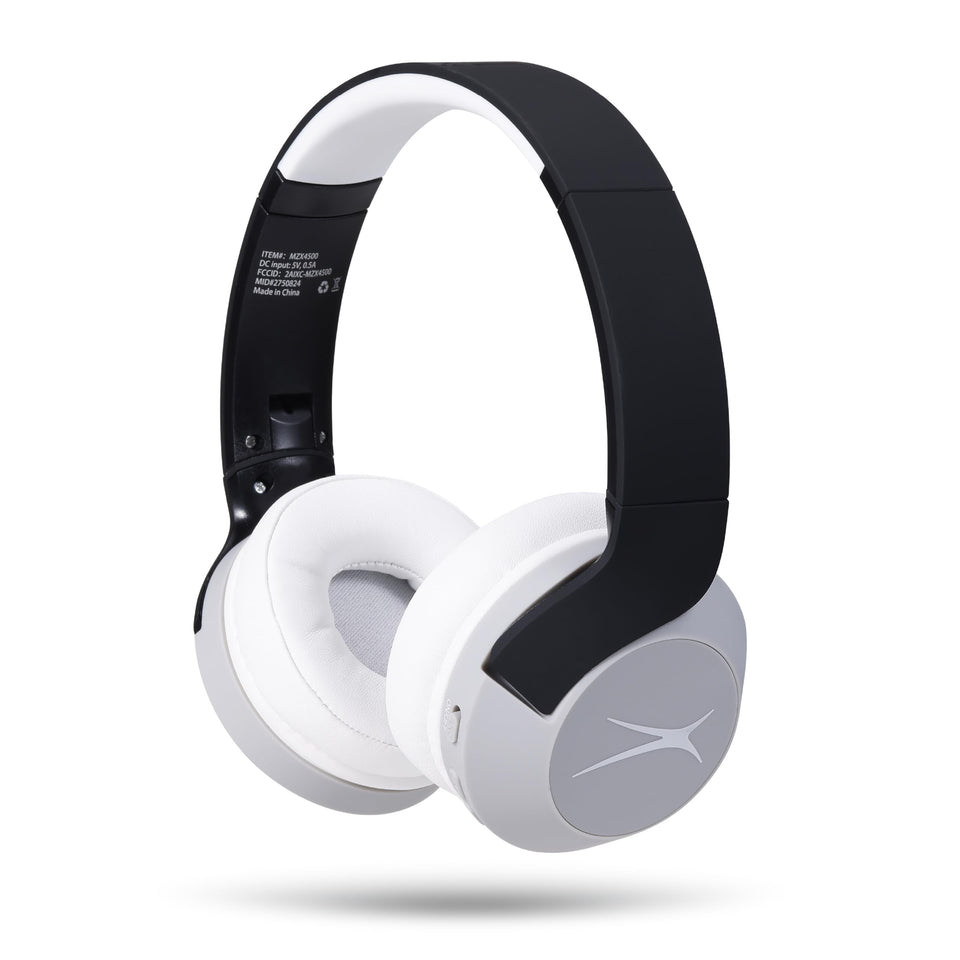 Altec Lansing front view folded headphones showing compact travel benefit