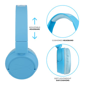Altec Lansing headband adjustment detail showing secure fit and growth benefit