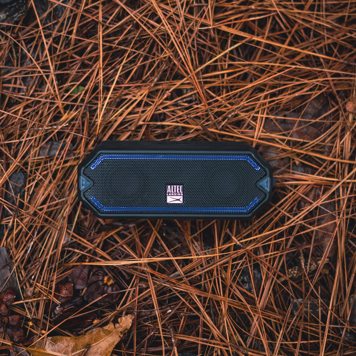 HydraBlast LED lights illuminate an evening outdoor gathering.