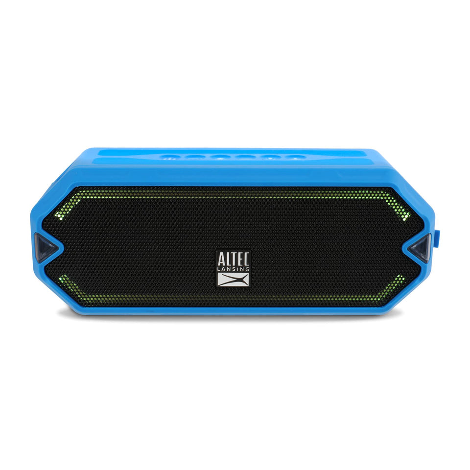 Altec Lansing HydraJolt front view showing speaker grille and branding, durable sound