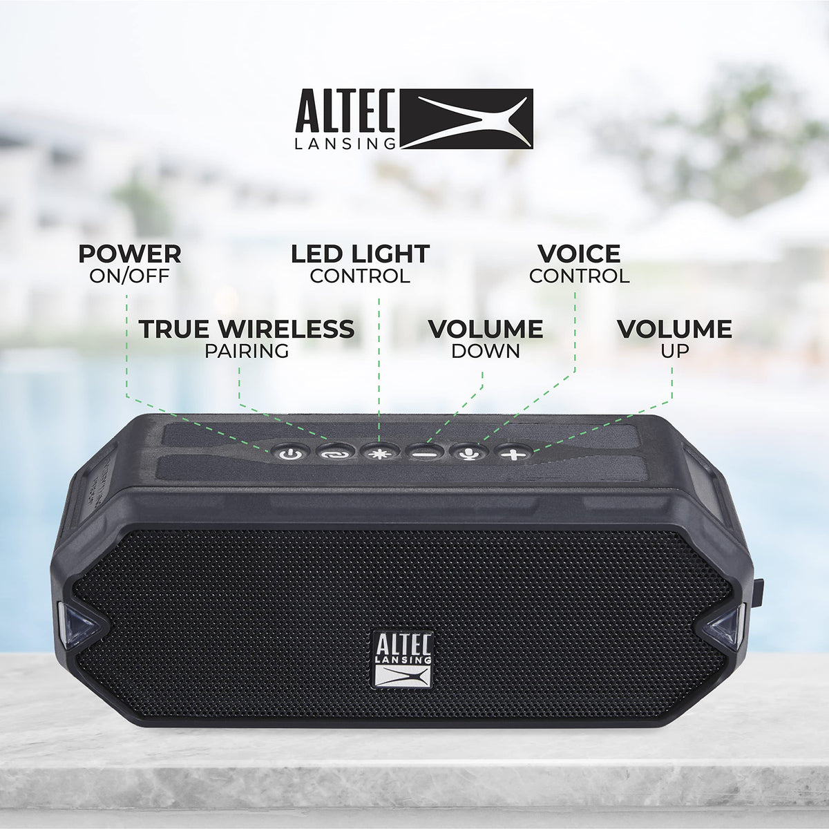 Altec Lansing packaging with accessories, ready-to-use out of box