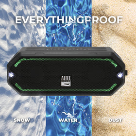 Altec Lansing closeup of top controls, easy playback and volume control