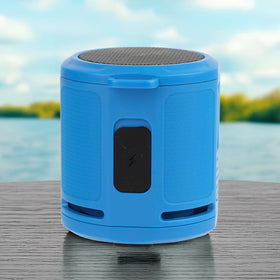 Altec Lansing HydraMicro produces 360-degree sound from a compact portable speaker.