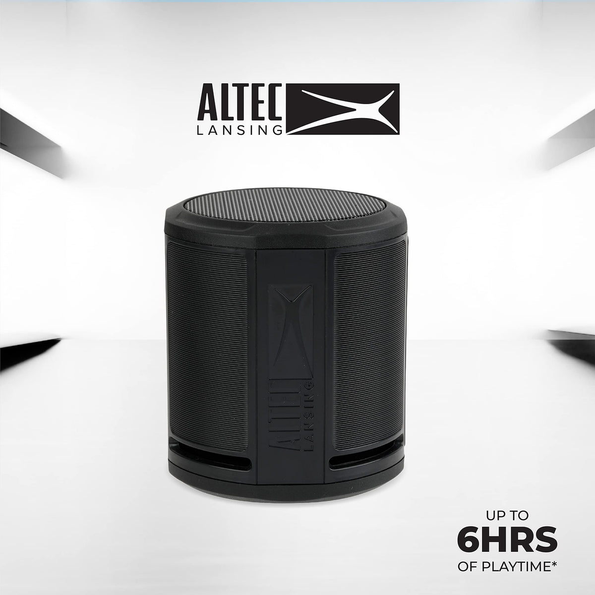 Altec Lansing HydraMicro carabiner clip keeps it ready for camping and hiking