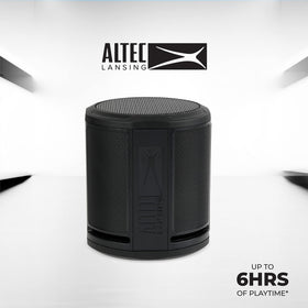 Altec Lansing HydraMicro carabiner clip keeps it ready for camping and hiking