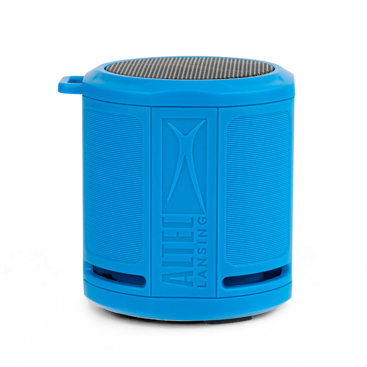 Altec Lansing HydraMicro waterproof speaker delivering immersive 360-degree sound for outdoor adventures.