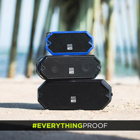 Altec Lansing HydraMini LED lights sync with music for lively outdoor gatherings.