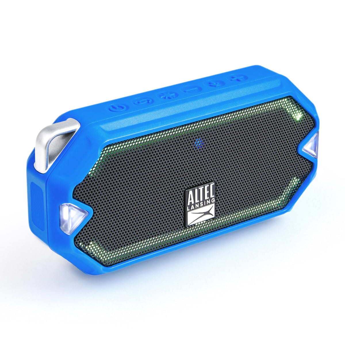 Altec Lansing HydraMini waterproof speaker with floating capability for beach and pool use.