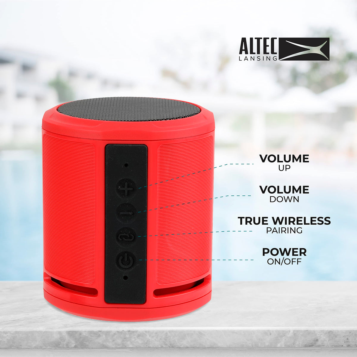 IP67 Everything Proof rating protects HydraOrbit from water and dust