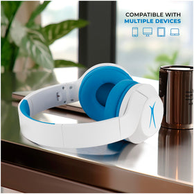 Altec Lansing in use with child watching tablet for quiet focused entertainment