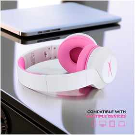 Altec Lansing in use with child wearing on travel for quieter journeys