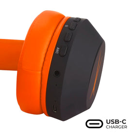 Altec Lansing child wearing headphones with calm focus benefit