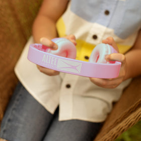 Lightweight Altec Lansing headphones designed for kids
