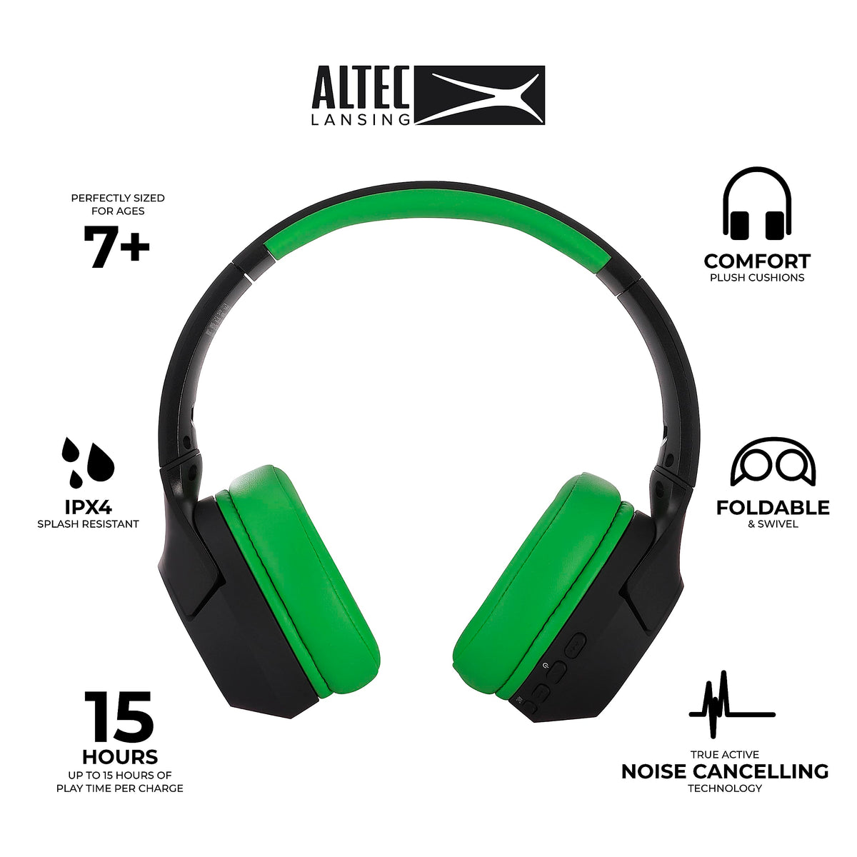 Altec Lansing folded compact for easy storage and travel convenience