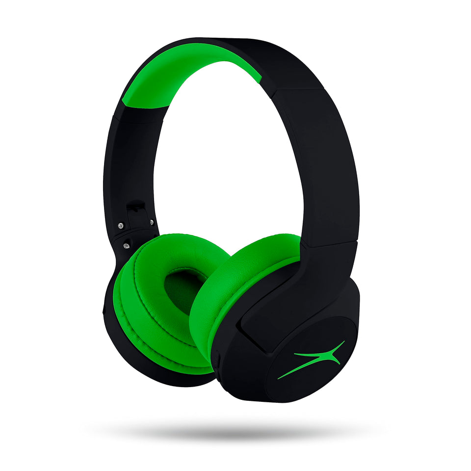 Altec Lansing front view showing kid-friendly foldable design and safe volume