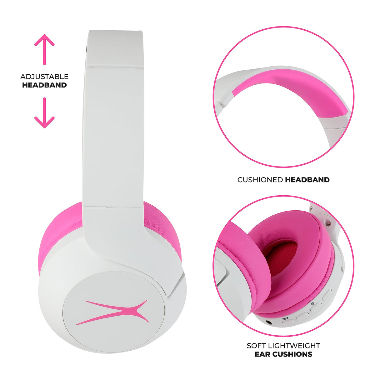 Altec Lansing label showing controls and ports for easy operation