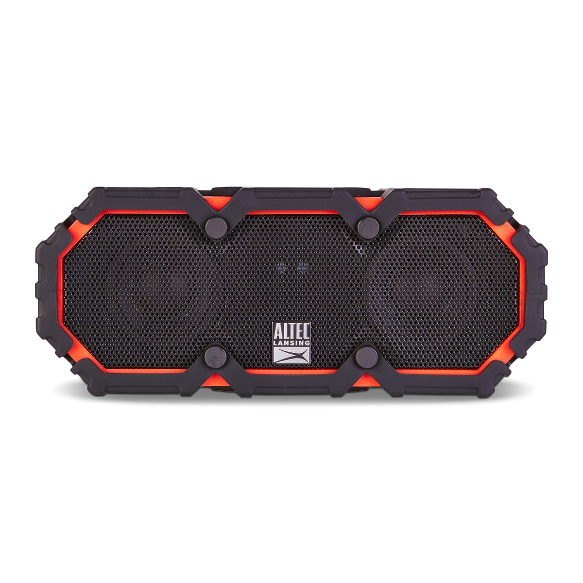 Altec Lansing LifeJacket 2 front view showing rugged portable waterproof speaker for travel and outdoor fun