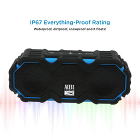 Altec Lansing internal driver and passive radiator closeup highlighting enhanced bass delivery