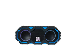 Altec Lansing front view showing rugged shell and speaker grille for durable outdoor listening
