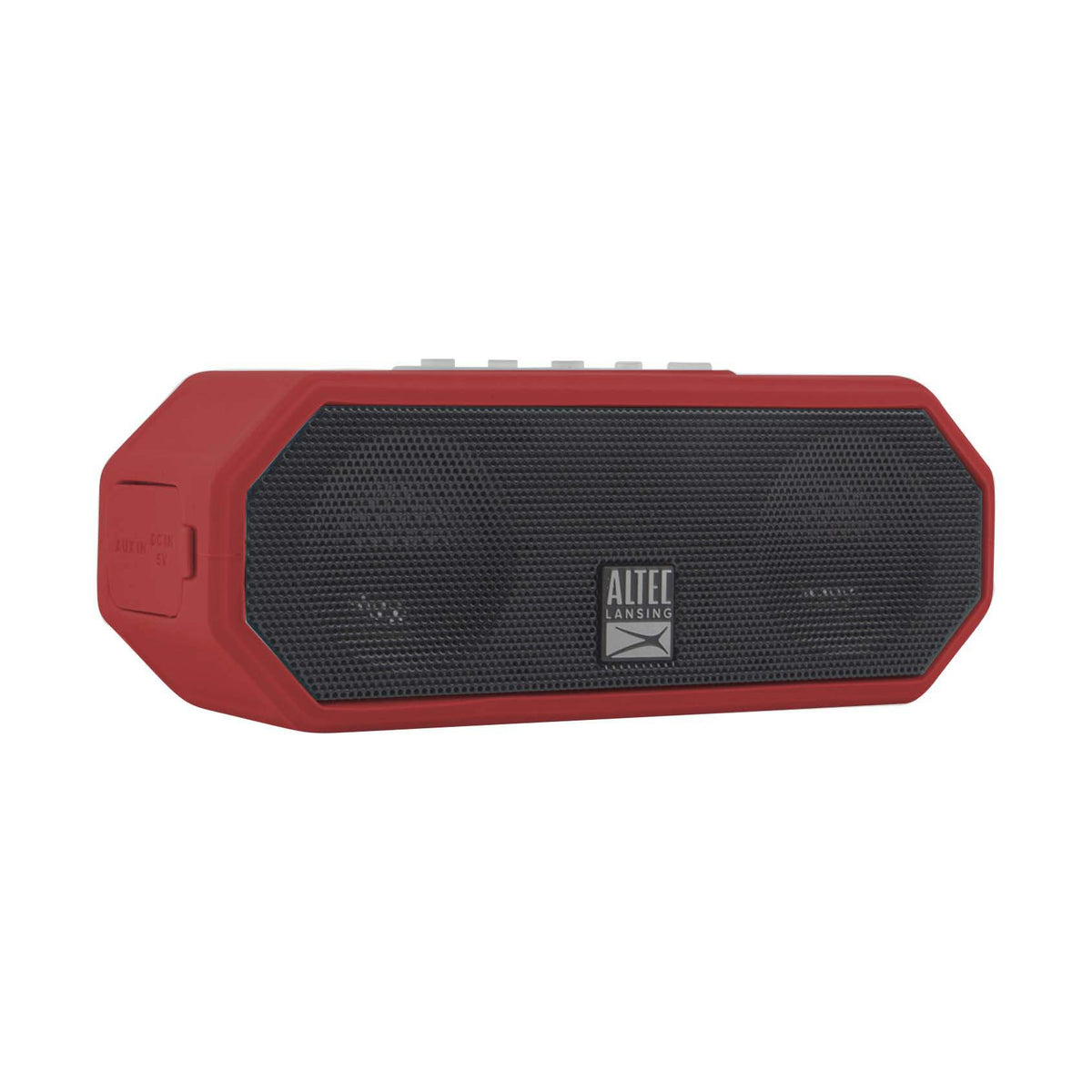 Altec Lansing close-up of textured exterior highlighting grip and impact resistance