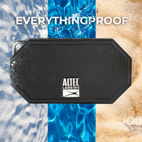 Altec Lansing Mini H2O on the beach demonstrates waterproof reliability for splashy days.