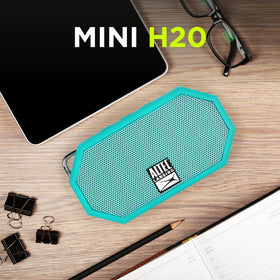 Altec Lansing Mini H2O carabiner clip attachment for hands-free music.