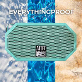 Altec Lansing Mini H2O floating on water for poolside listening.