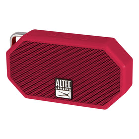 Altec Lansing Mini H2O USB charging cable connected for ongoing listening outdoors