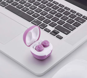Altec Lansing Nanobuds ergonomic fit stays securely in your ears.
