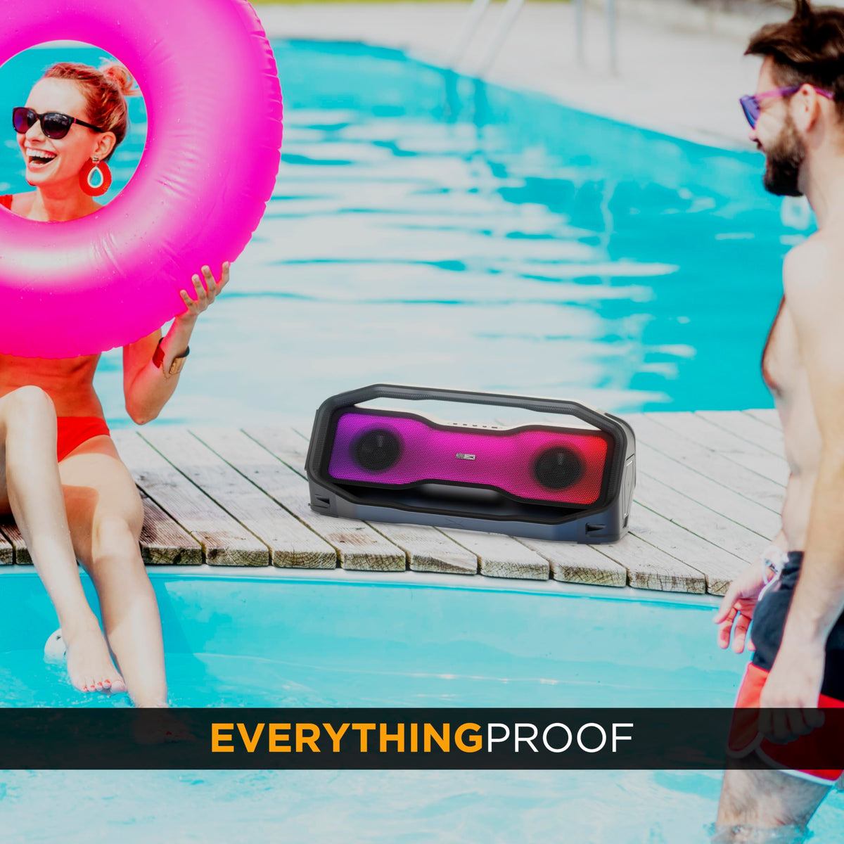 Altec Lansing Rockbox 2.0 IP67 protection against water and dust in rugged use.
