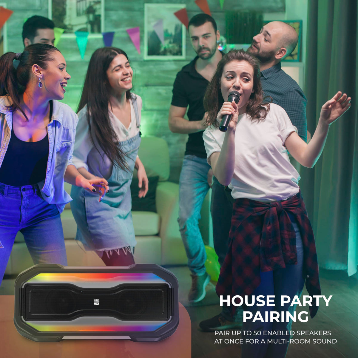 Altec Lansing ROCKBOX offers up to 20 hours of playtime on a single charge